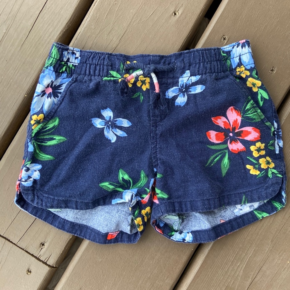 🌻$5 Bundled - Floral Linen Shorts - Old Navy 6/7
